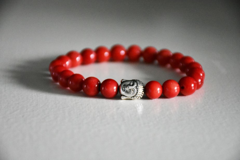 Red Coral Zen Mala&nbsp;Bracelet